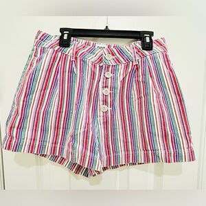 BDG Colorful Striped Jean Shorts - Size 4